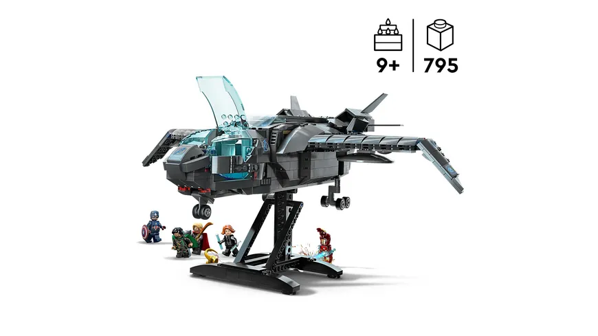 LEGO Marvel 76248 Der Quinjet der Avengers, Raumschiff Set