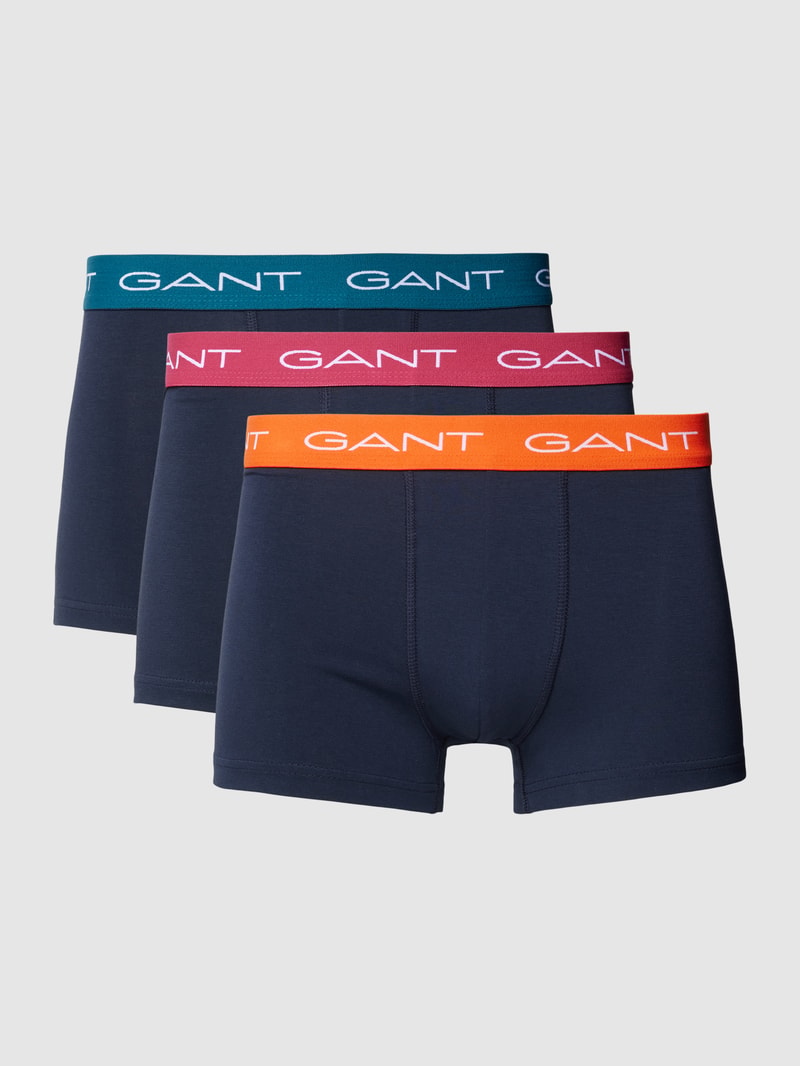 Trunks mit Logo-Bund im 3er-Pack in marineblau