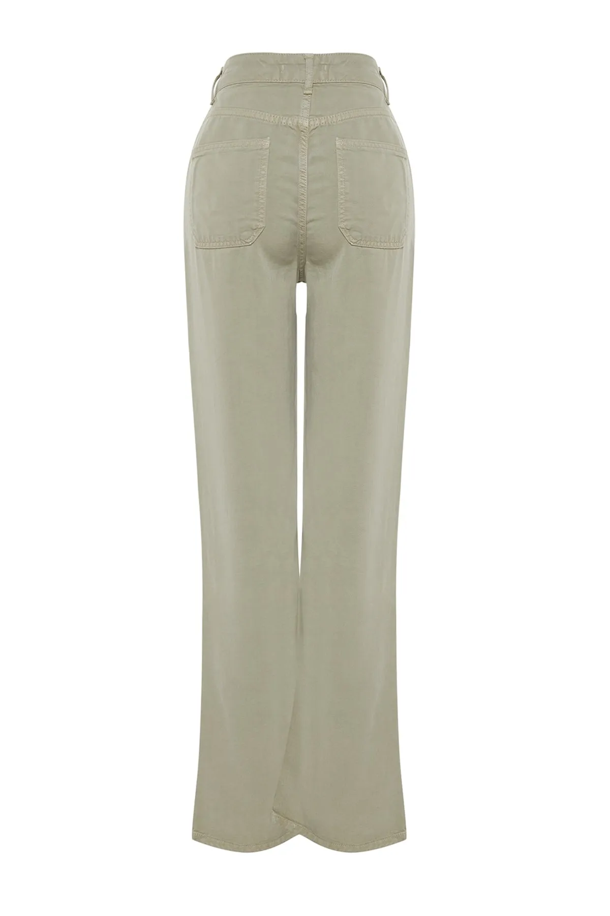 Trendyol Collection  Mintgrüne Jeans mit niedriger Taille und weitem Bein, 100 % Tencel™ TWOSS23JE00219