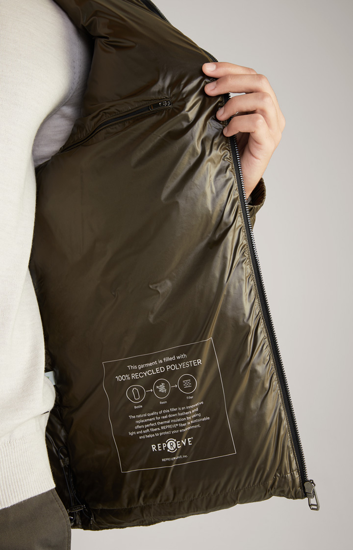 Steppjacke Ambro mit Kapuze in Khaki