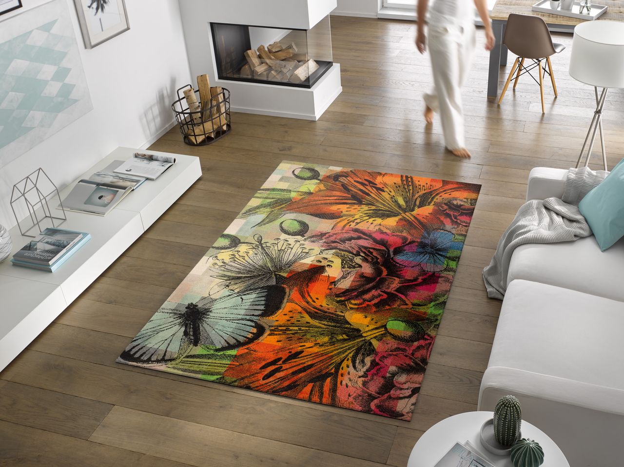 Fuma Rutschfeste Fußmatte Magic Garden 200 x 140 cm