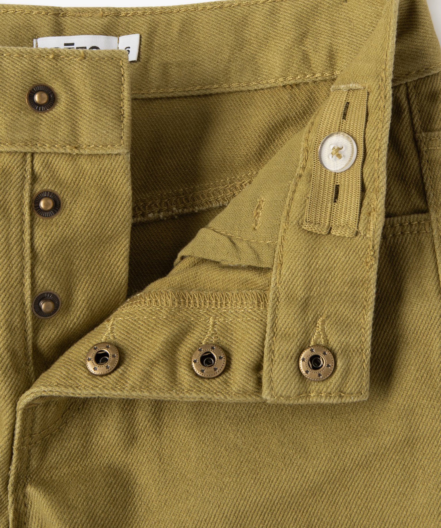 Pantalon large en toile denim colorée fille vert | GEMO