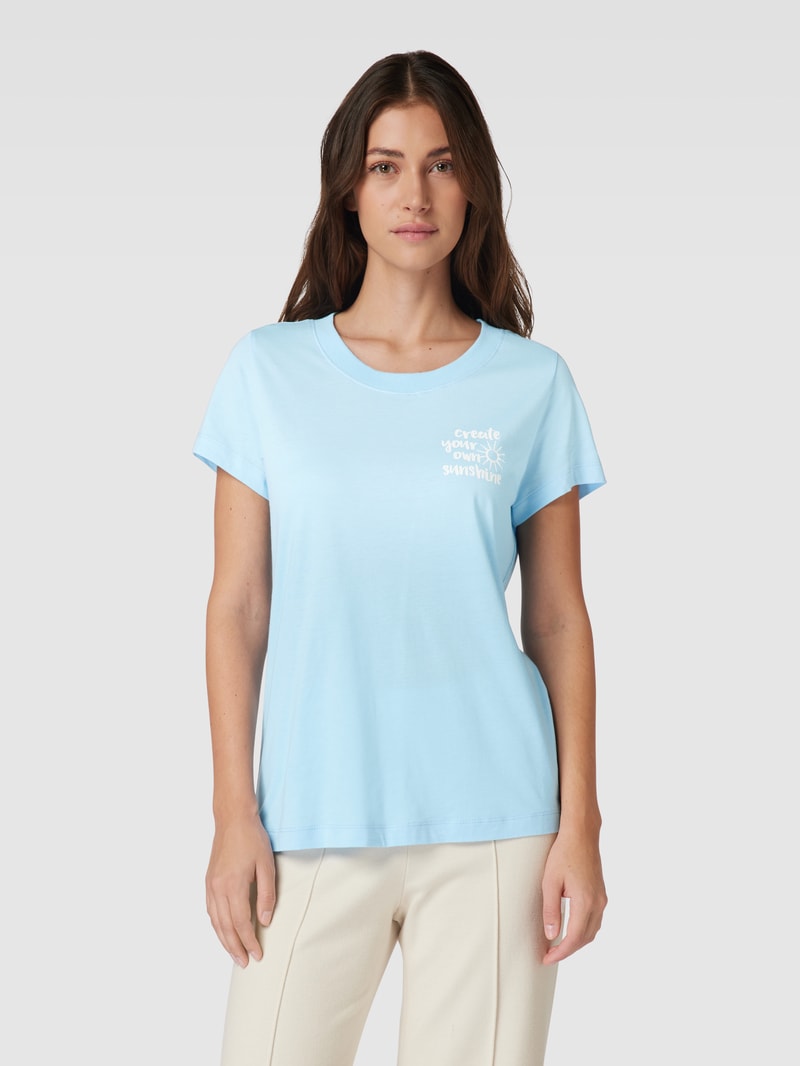 T-Shirt mit Statement-Print in blau