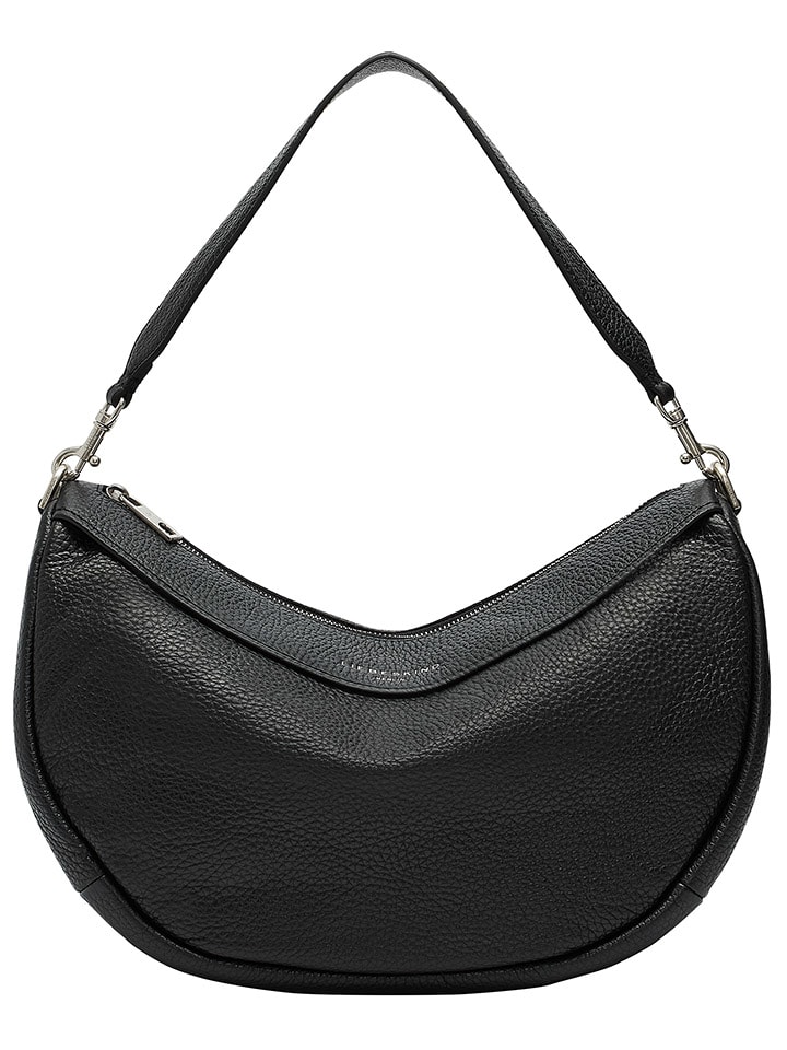 LIEBESKIND BERLIN Leder-Schultertasche in Schwarz - (B)37,5 x (H)24,5 x (T)13 cm günstig kaufen onesize