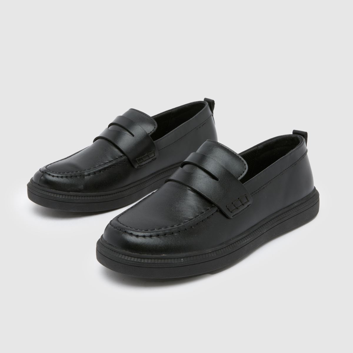 Schuh fekete Lincoln mokaszin fiú ifjúsági cipő