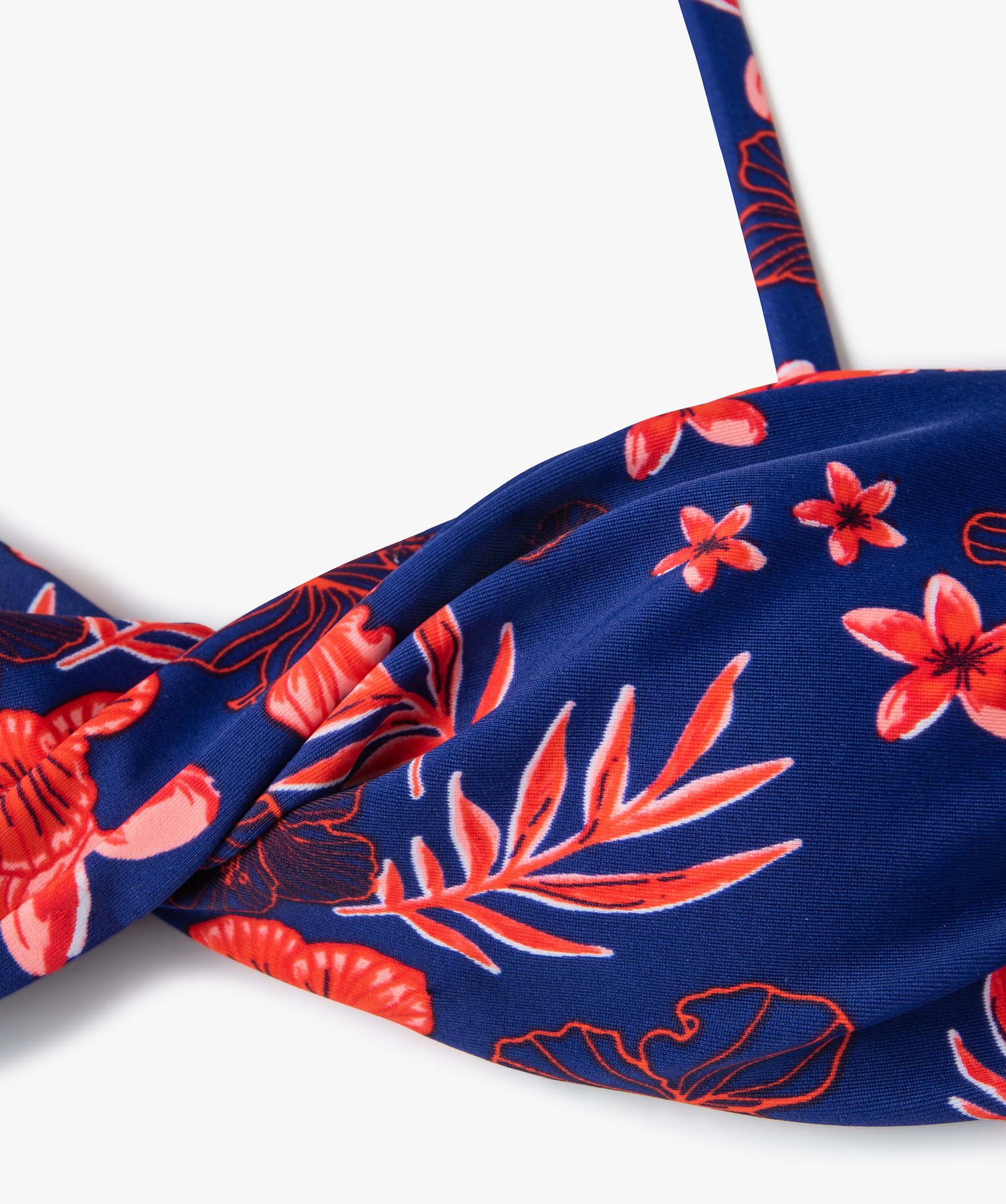 Haut de maillot de bain fille forme bandeau à motifs fleuri... imprime | GEMO