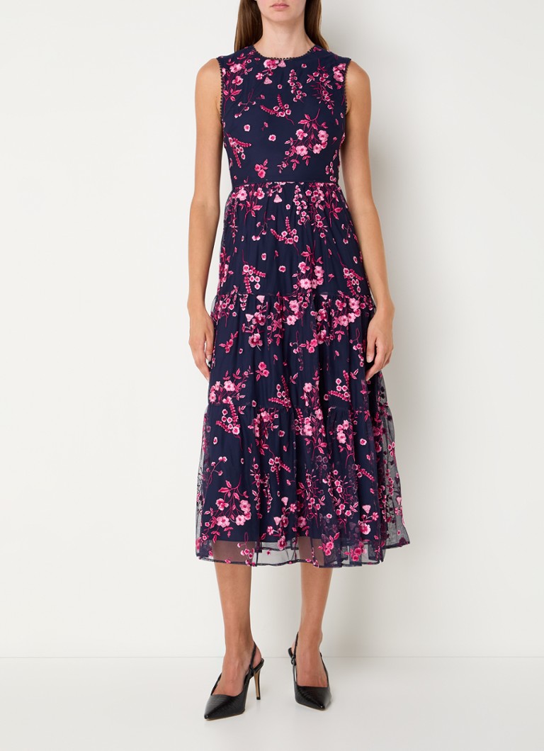 Abito midi Hobbs Bethany con ricami floreali