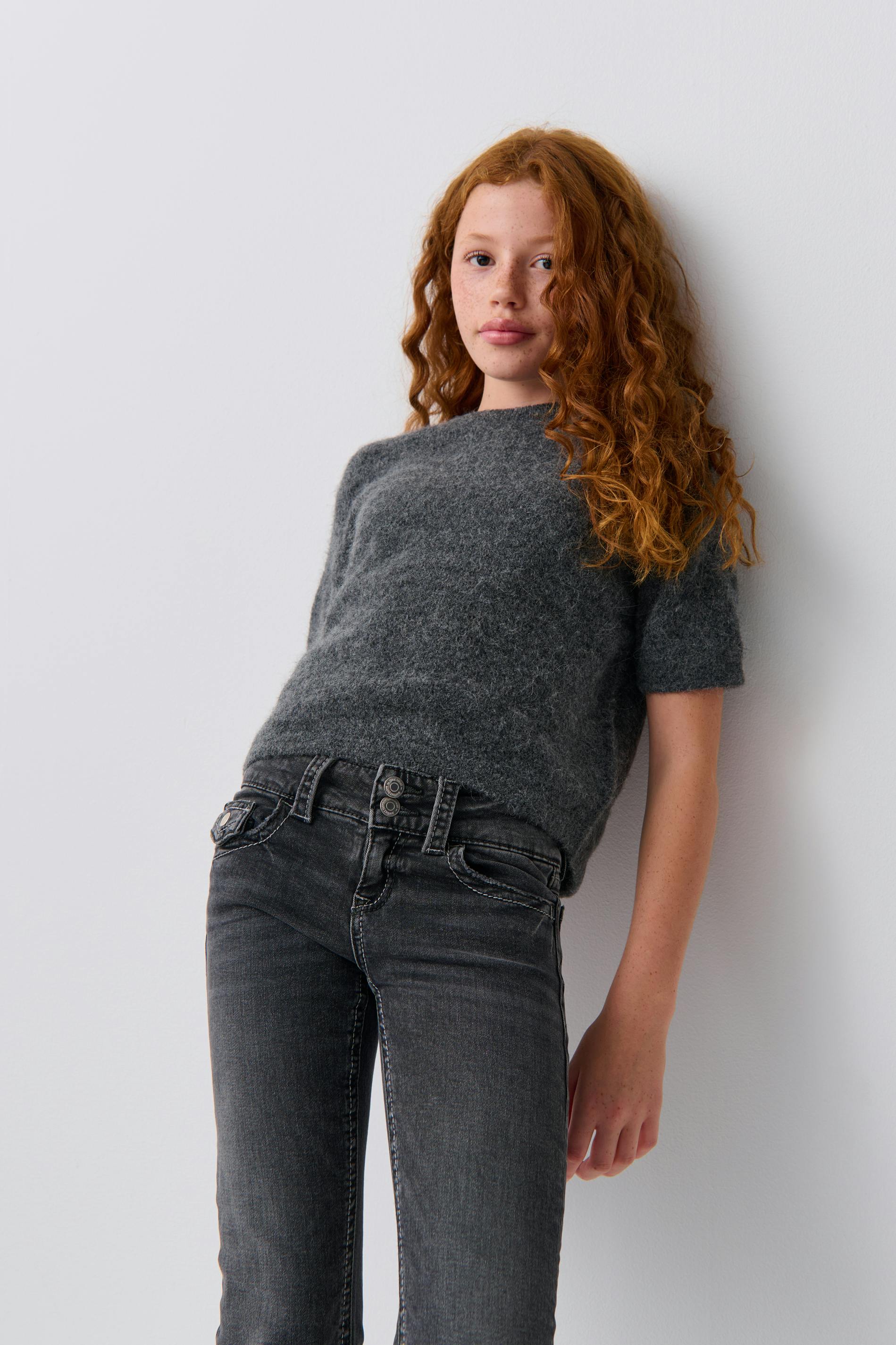 Chunky basic flare jeans
