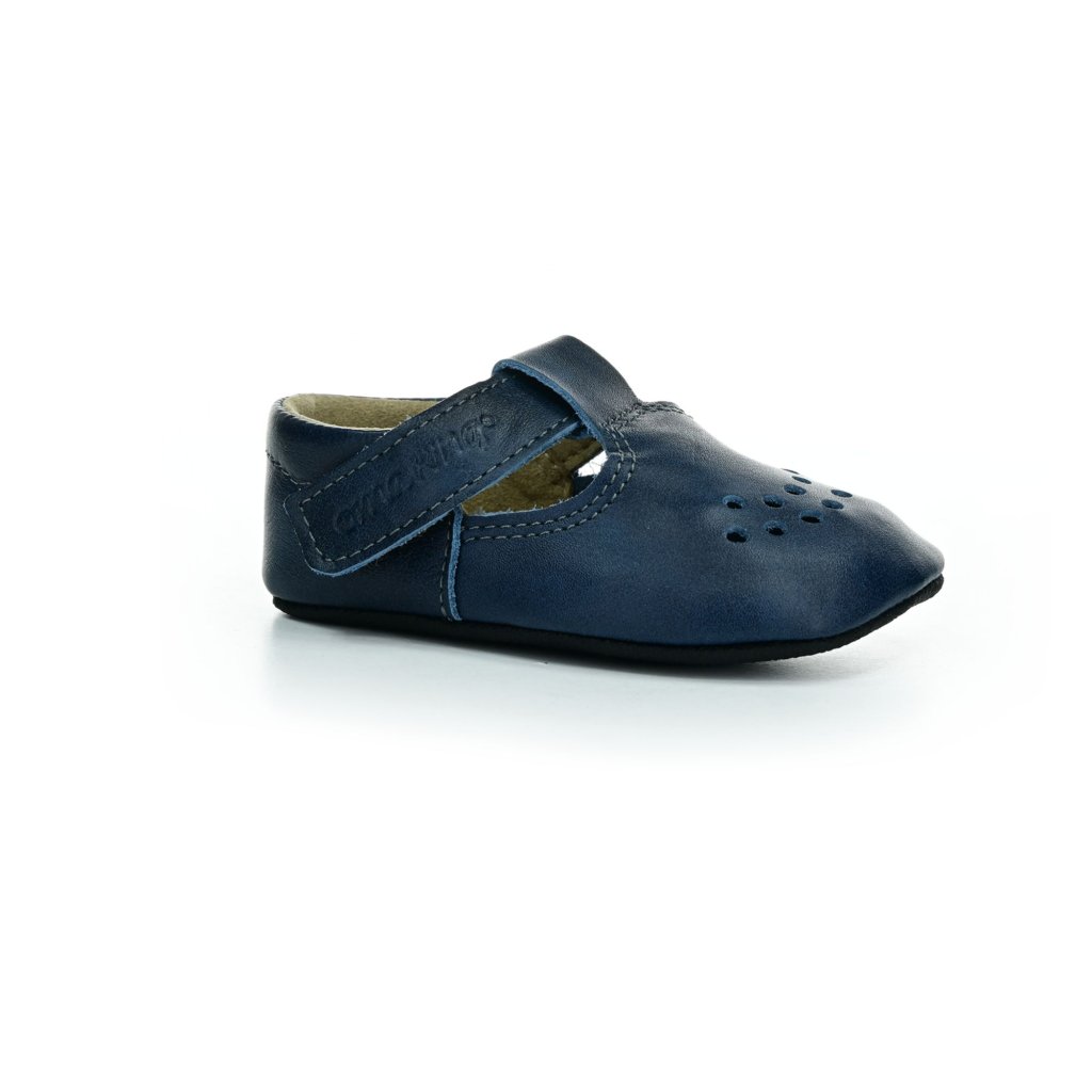 OmaKing Slippers Mutsu Blue Barfußkrabbelschuhe