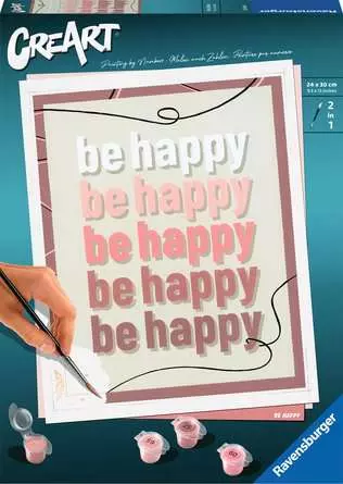 CreArt Be Happy - Malen nach Zahlen für Erwachsene