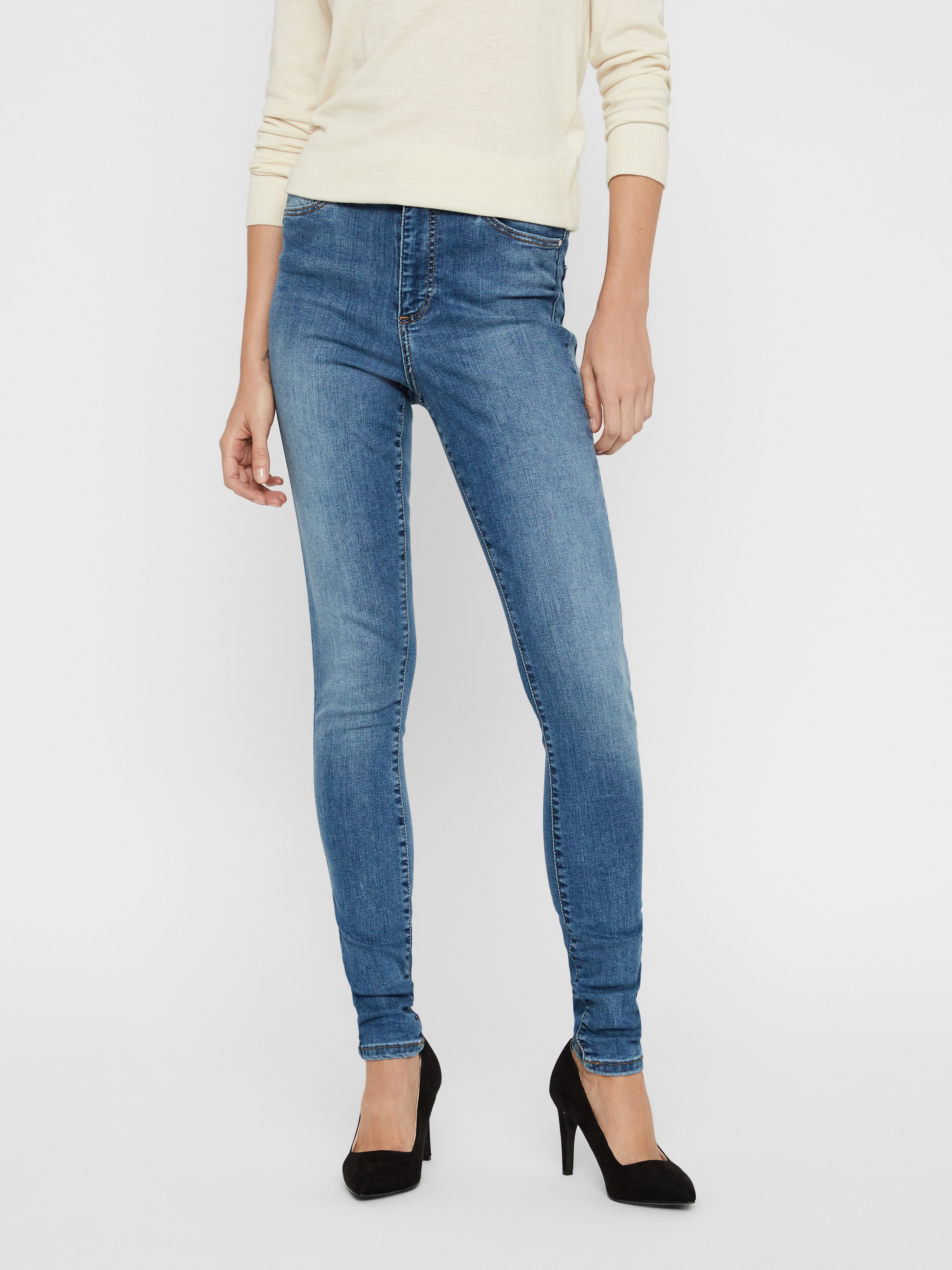 VMSOPHIA Hohe Taille Skinny Fit Jeans