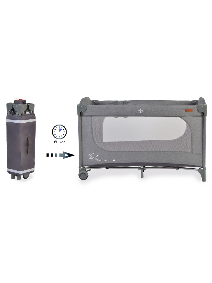 Cangaroo Reisebett Skyglow Laufstall in grau günstig kaufen 60x120 cm