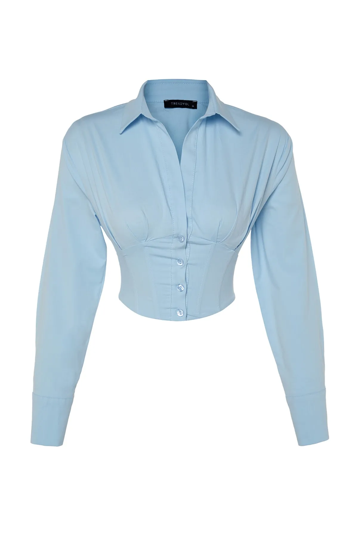 Trendyol Collection  Hemd - Blau - Figurbetont