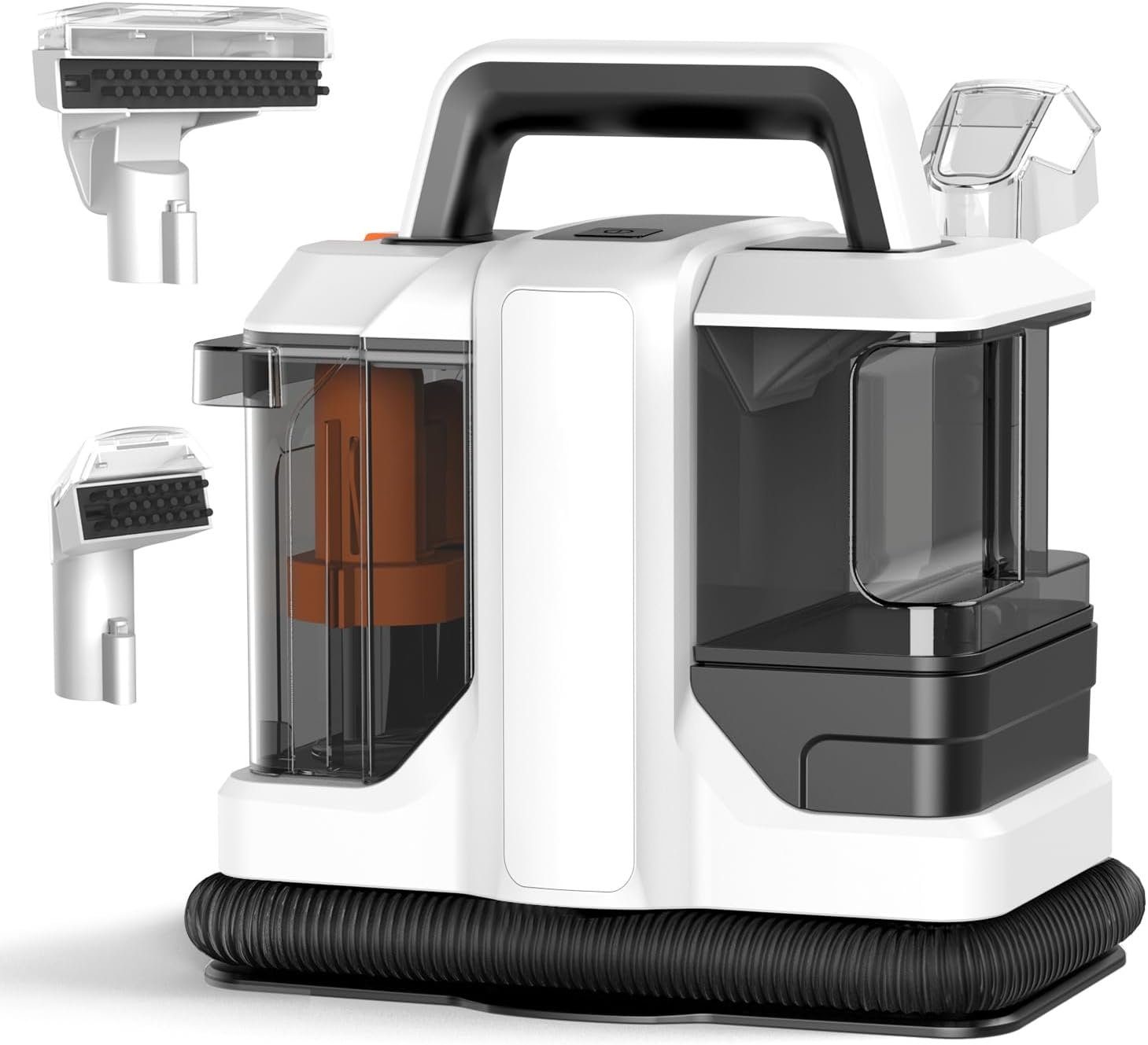 DOPWii Teppichreinigungsgerät Waschsauger 450W, mit 2 Size Bürstenkopf & 2 Wassertanks