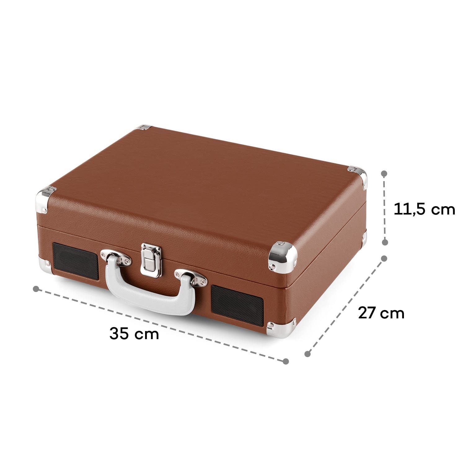 Auna Peggy Sue Plattenspieler (Riemenantrieb, Schallplattenspieler Retro mit Lautsprecher Vinyl Plattenspieler)