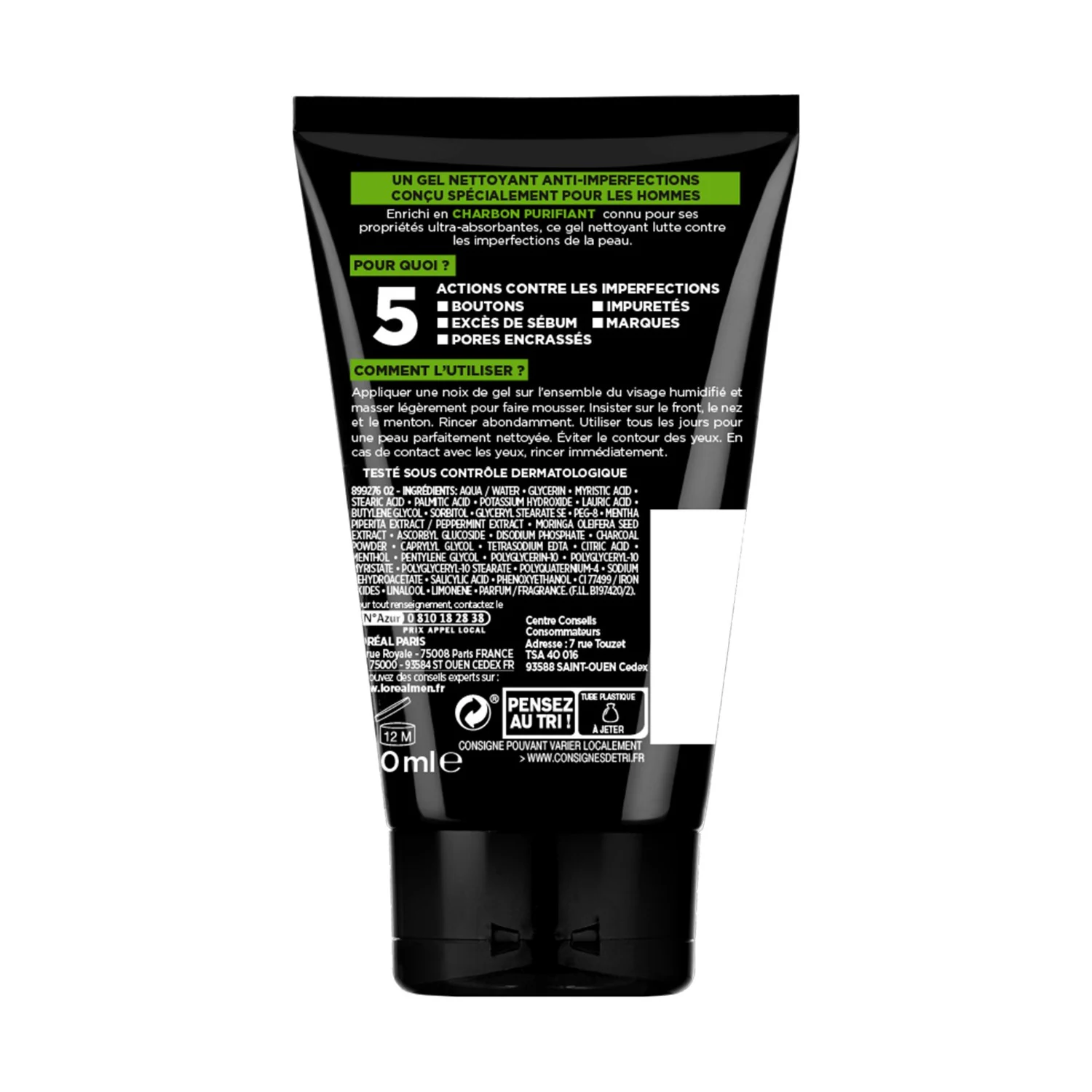 L'Oréal Men Expert Pure Charcoal Multi-Purifying Cleansing Gel