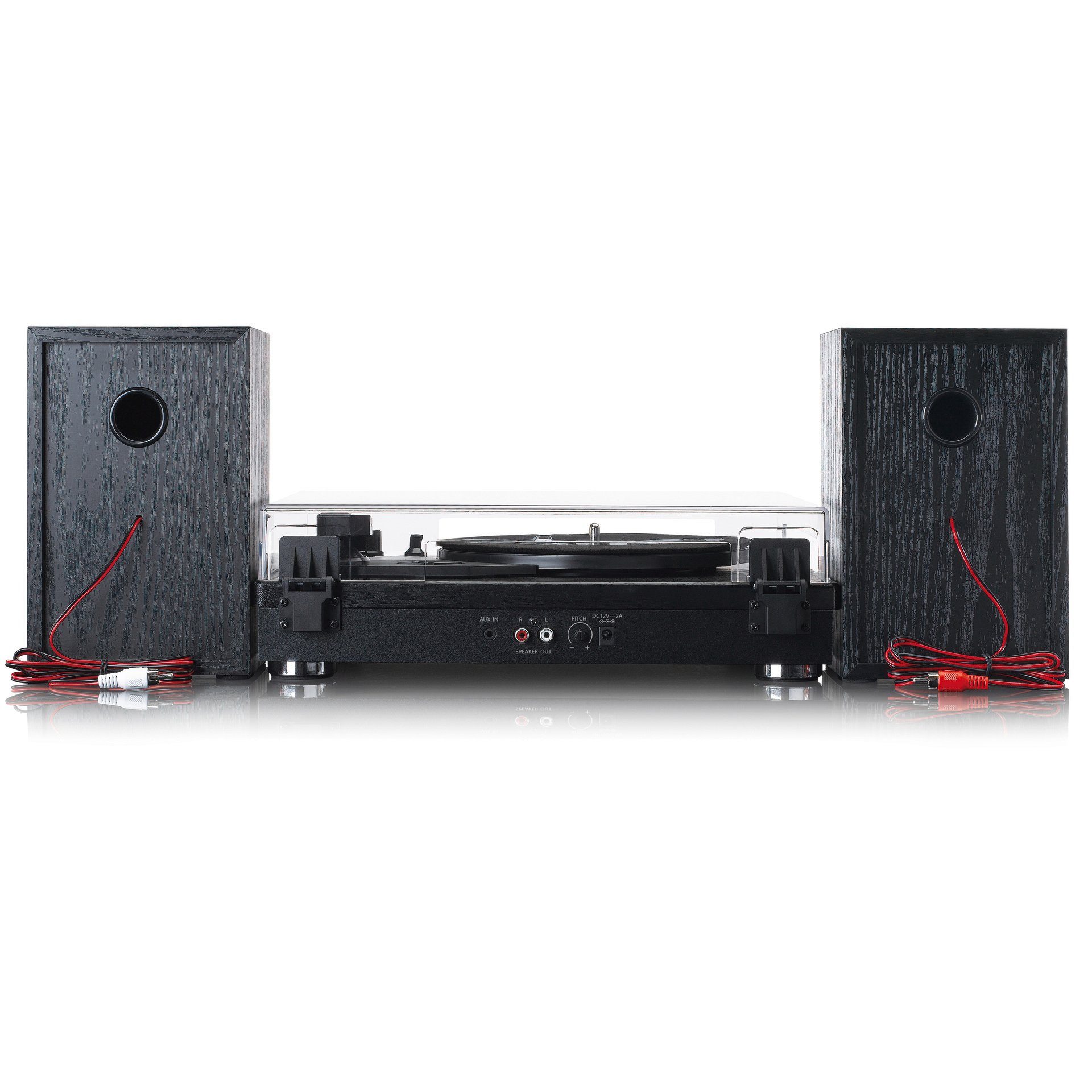 Lenco LS-101BK Plattenspieler mit Bluetooth und separaten Lautsprechern Plattenspieler (Bluetooth)