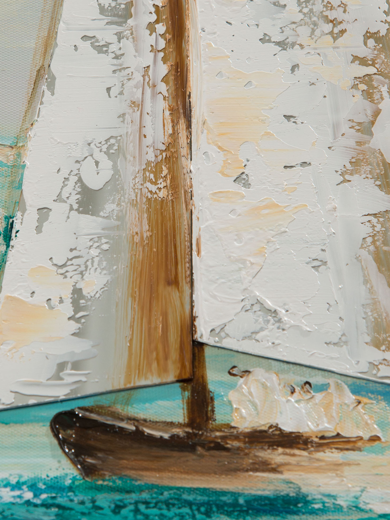 Ragatta Leinwand-handgemalt, Hellblau