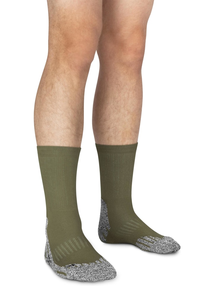 normani 2 Paar Coolmax Trekking-Funktionssocken in Khaki günstig kaufen