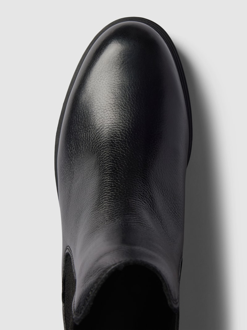Chelsea Boots aus Leder-Mix in schwarz