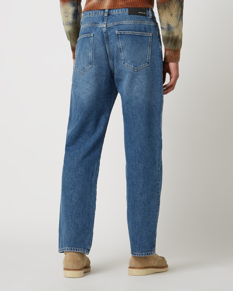 Baggy Fit Jeans mit Brand-Detail in blau