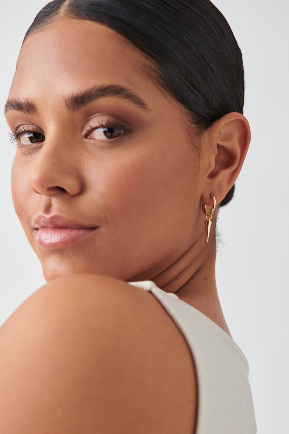 Spike hoop earrings