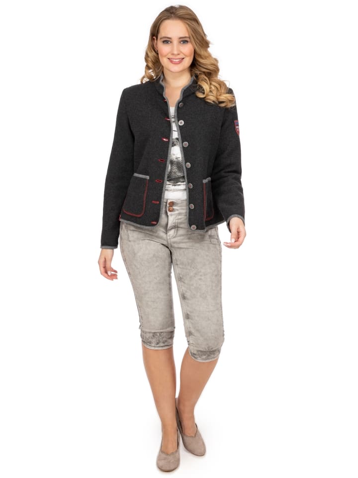 Almgwand Strickjacke STANSKOGEL in anthrazit günstig kaufen