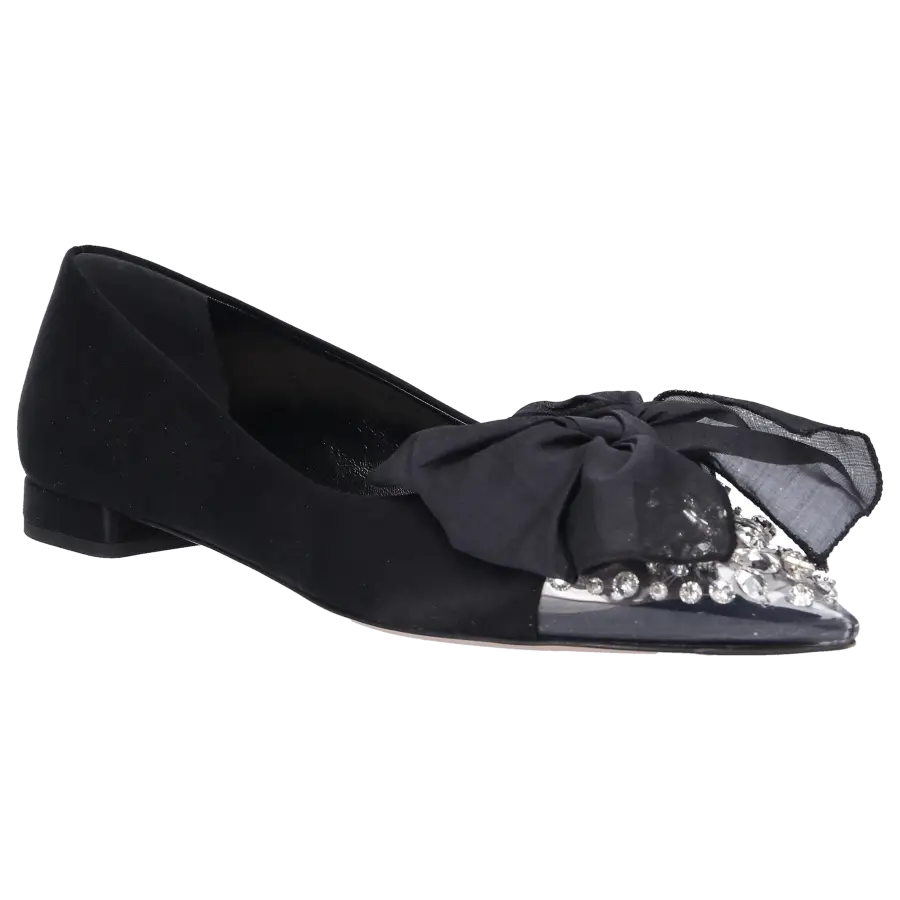 Miu Miu - Ballerinas Klassisch Glitter - schwarz