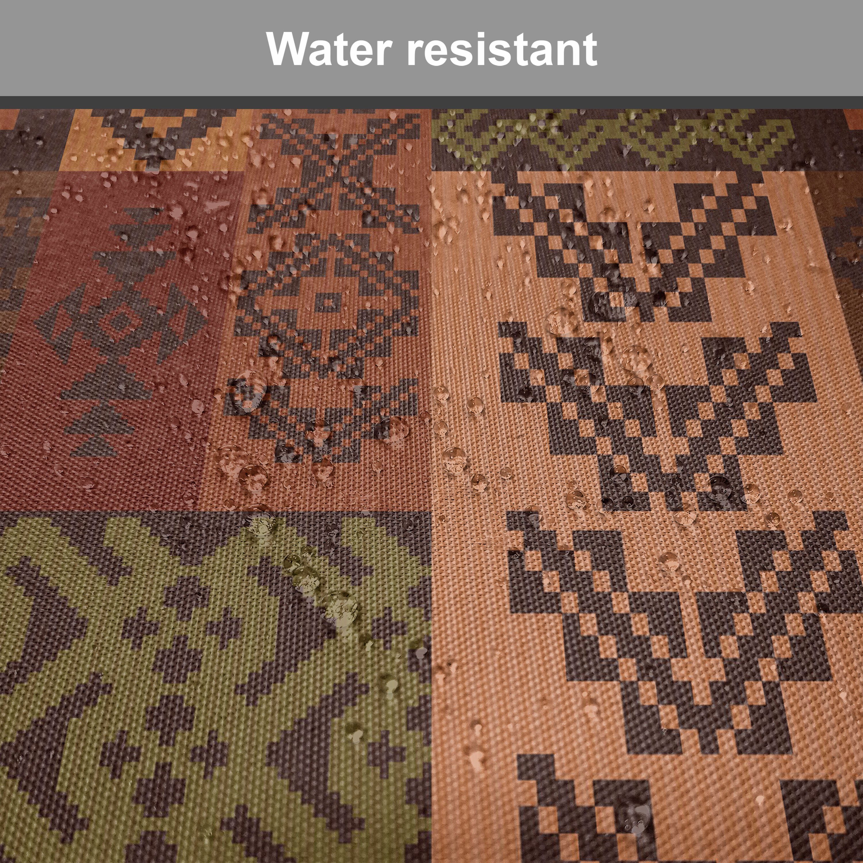 Abakuhaus Stuhlkissen Dekoratives wasserfestes Kissen mit Riemen für Küchensitze, Geometrisch Folk-Form