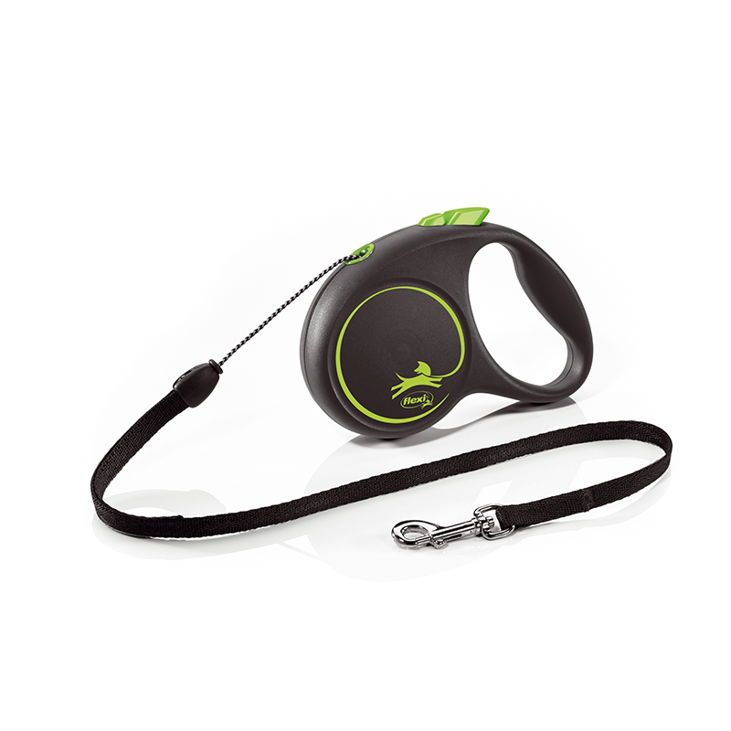 Flexi Hundeleinen Flexi Black Design Seil grün S, 5 m, 12 kg