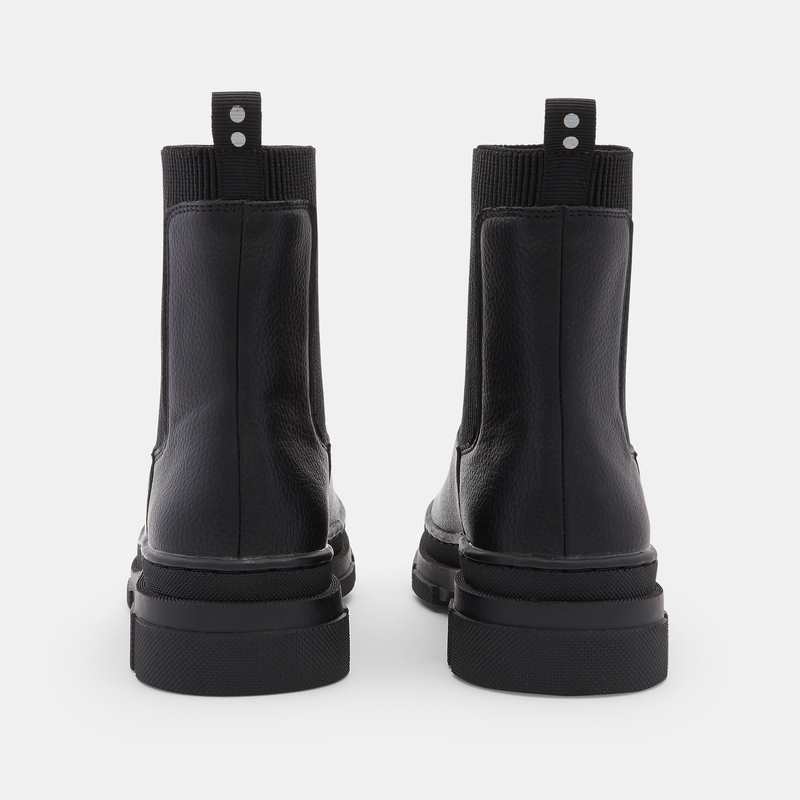 Boots semelles crantées noires fille
