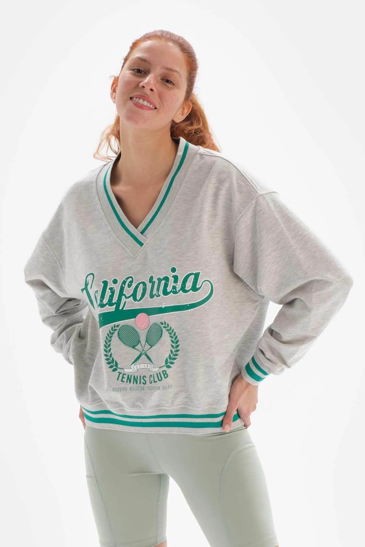 Dagi  Sport-Sweatshirt - Grau - Regular Fit