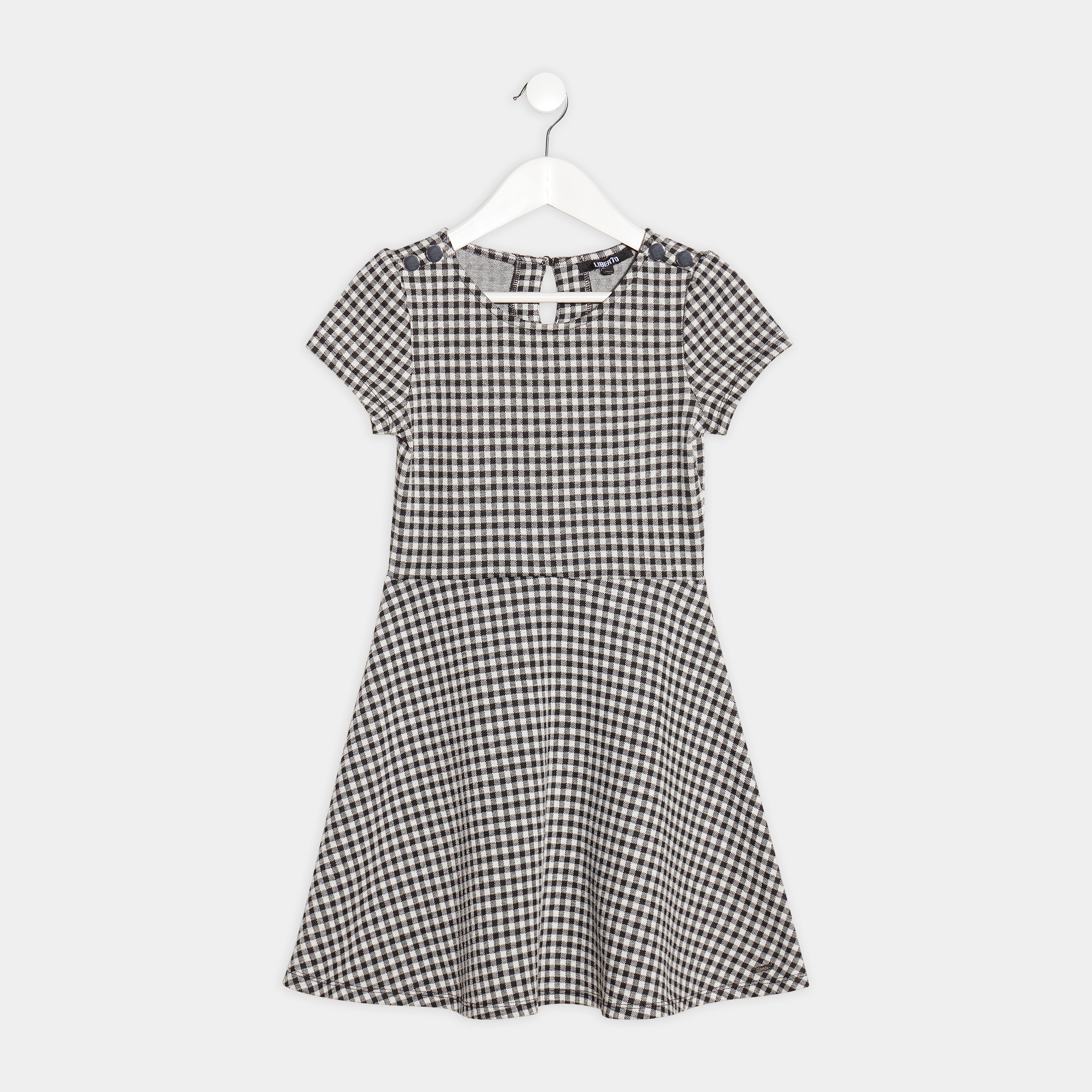 Robe patineuse à col rond ecru fille | La Halle