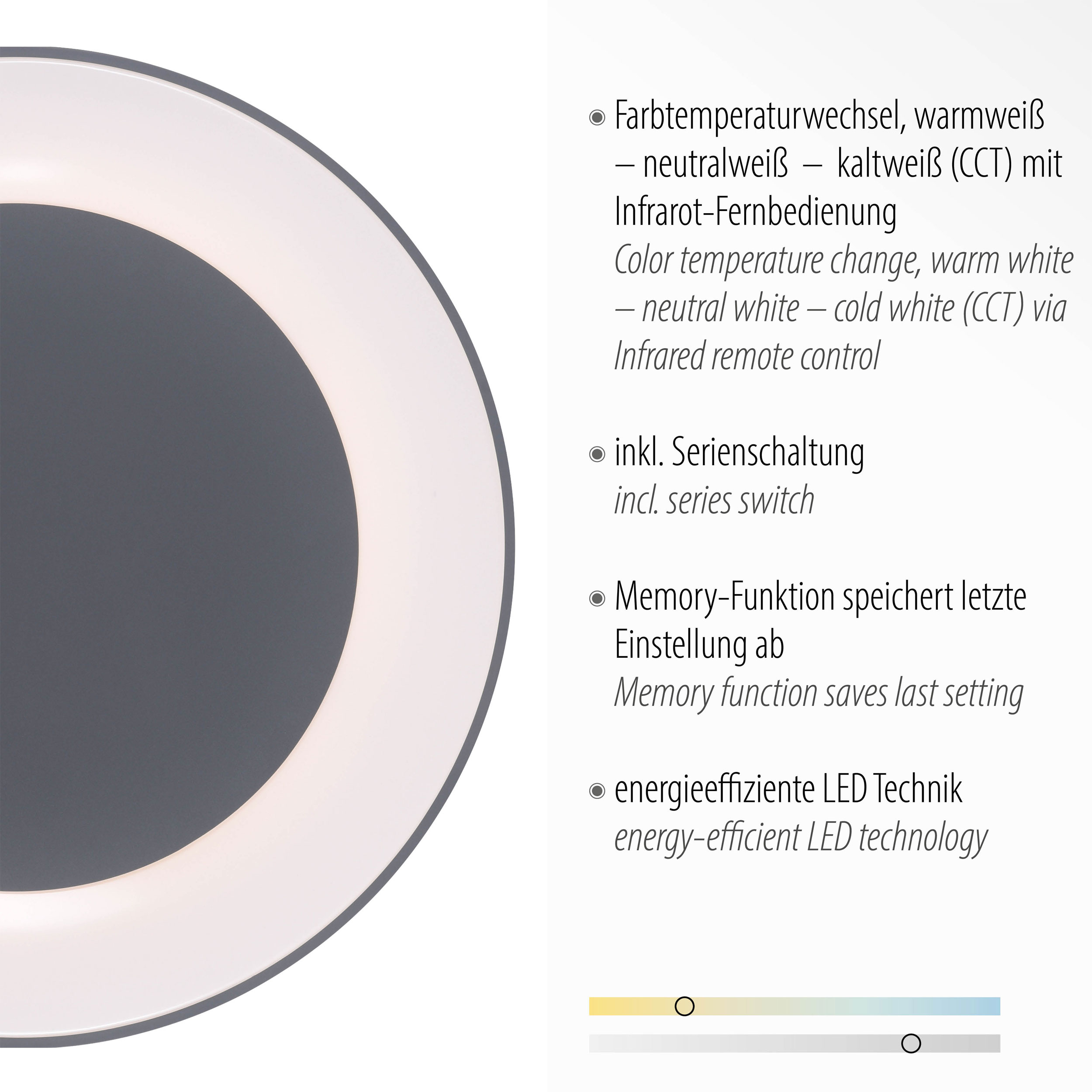 JUST LIGHT.LED-Deckenleuchte 1flg