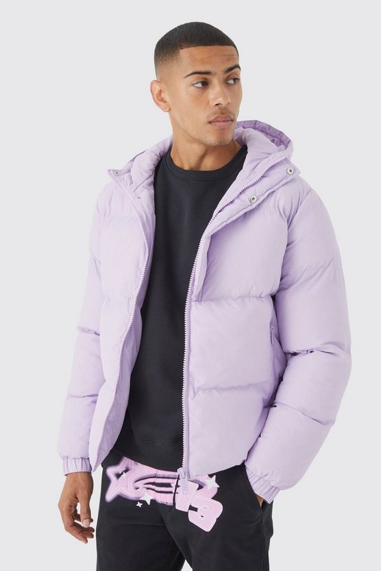 Kastige Steppjacke mit Kapuze