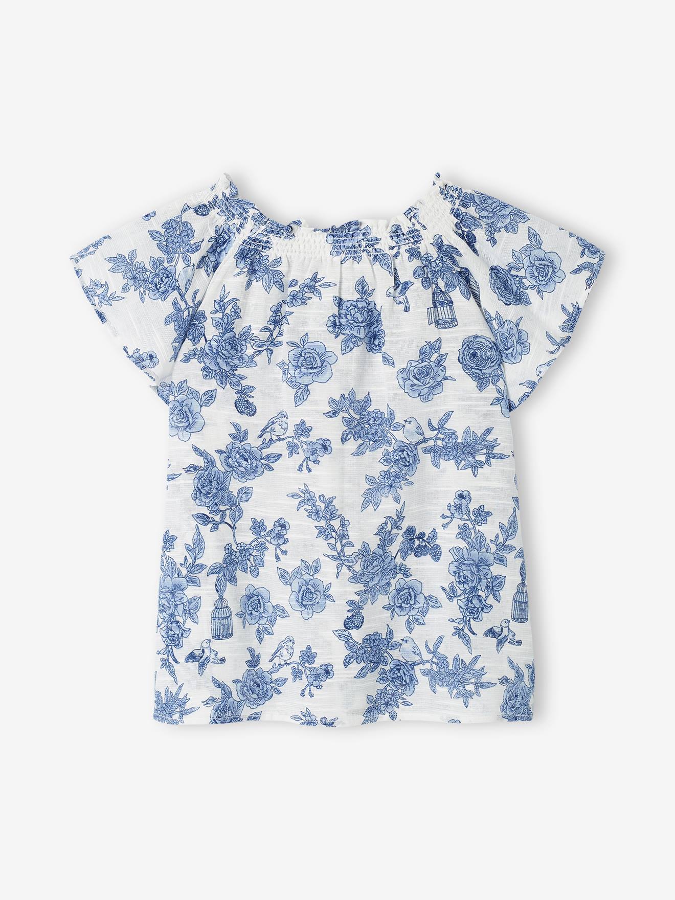 Blouse de cérémonie motif poétique fille écru