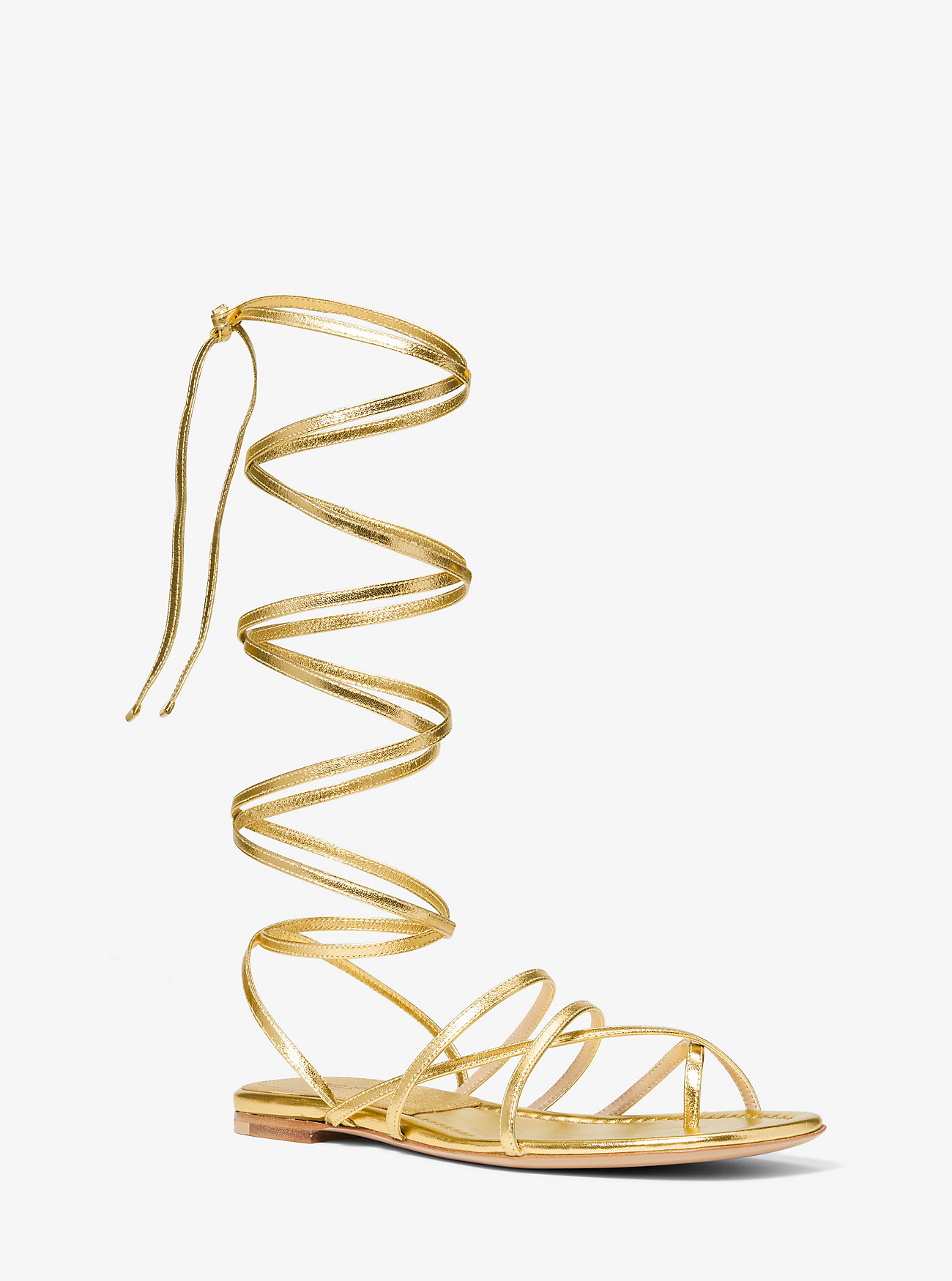 Jade Metallic Leather Gladiator Sandal - GOLD