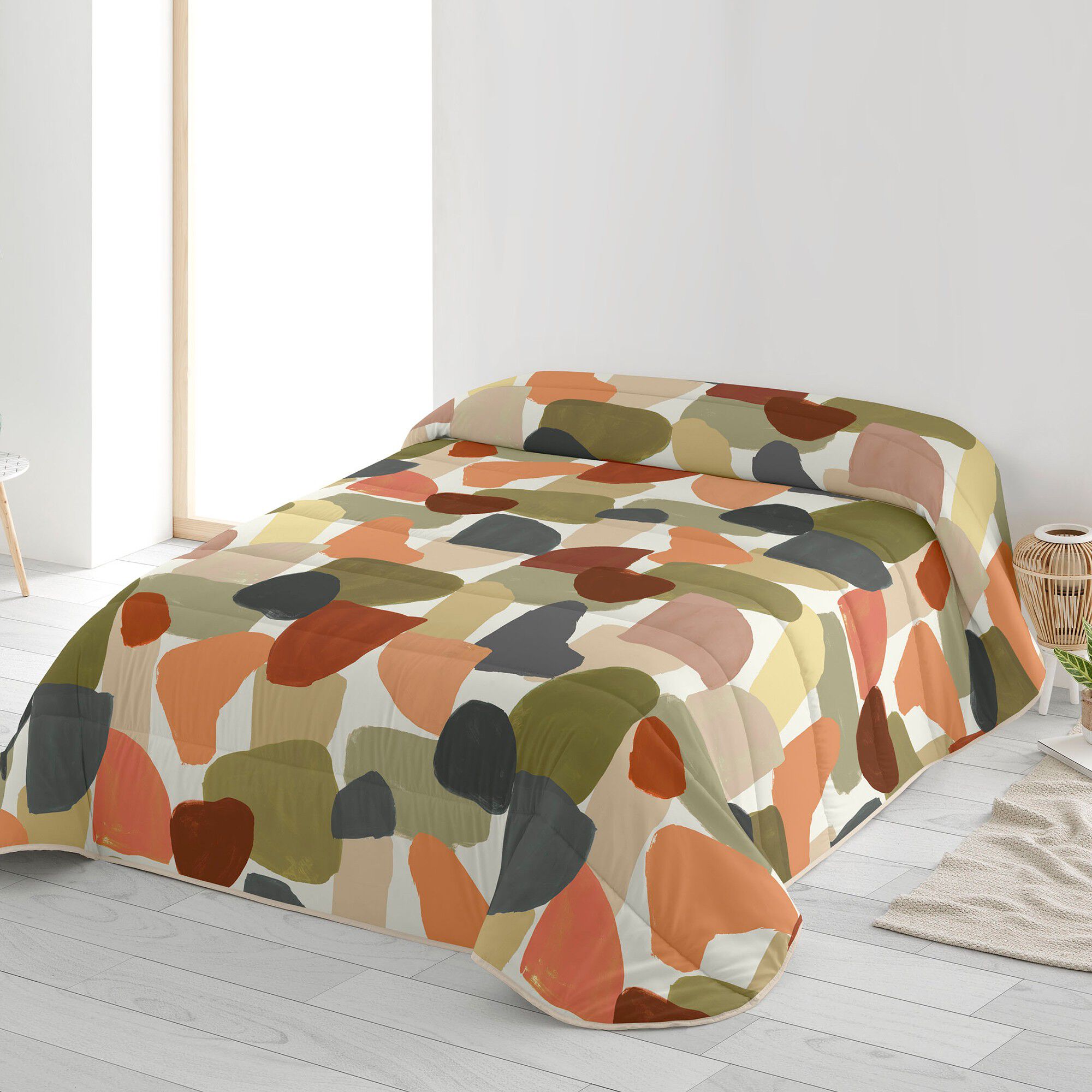 Couette microfibre imprimée Galet coloré