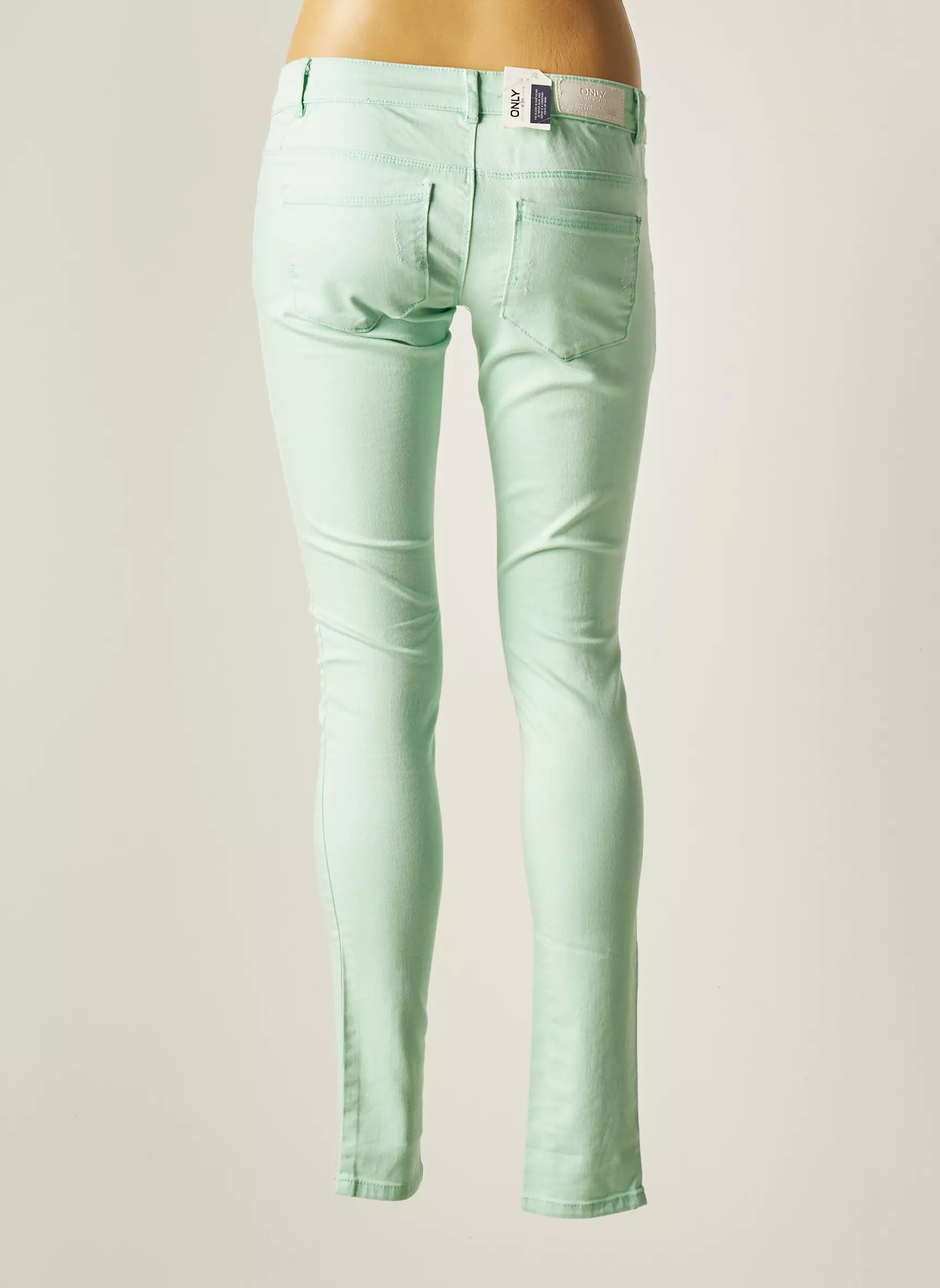Only Pantalons Slim Femme couleur vert