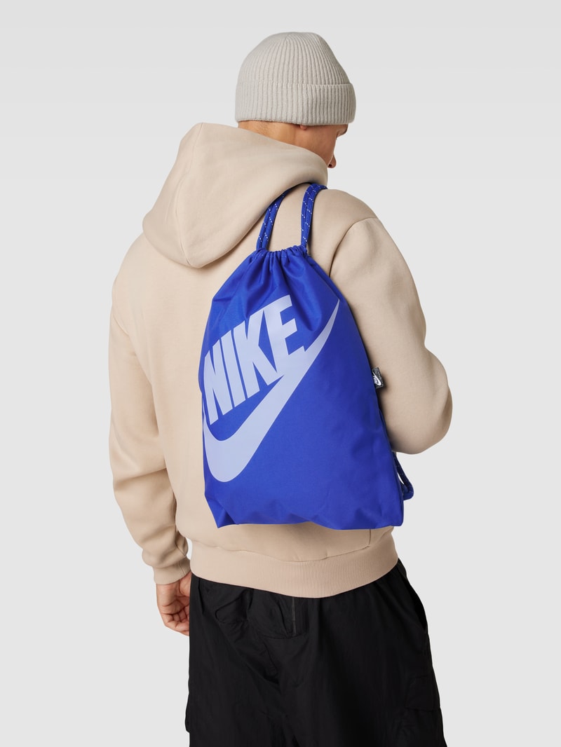 Rucksack mit Label-Print Modell 'Heritage' in royalblau