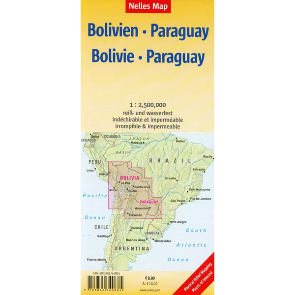 Nelles Map Bolivia - Paraguay 1 : 2 500 000 - Wanderkarte