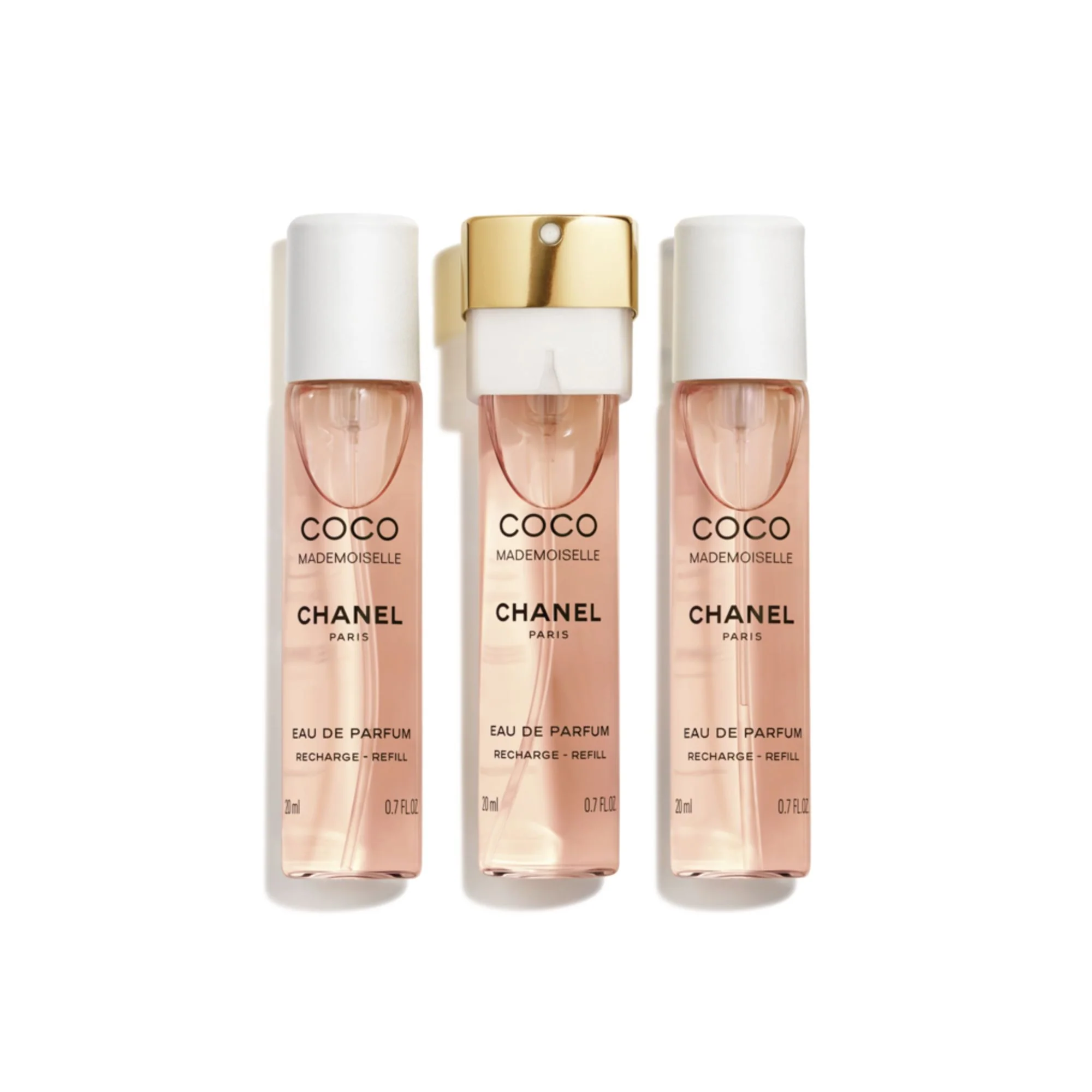 COCO MADEMOISELLE - KOMPLET ZA POLNJENJE Z ZAVRTJEM IN PRŠENJEM 3 x 20 ml – PARFUMSKA VODA