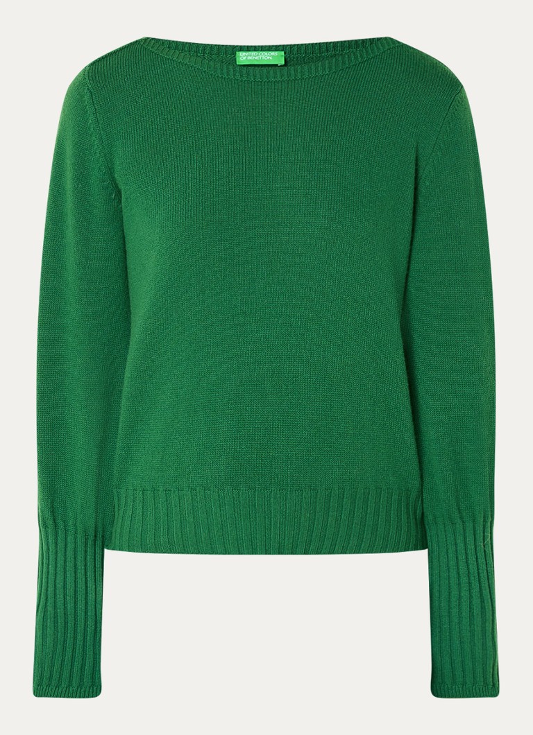 Benetton Fijngebreide trui em wolblend