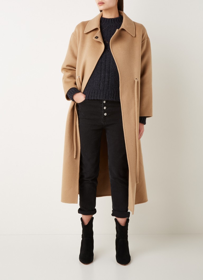ba&sh Kate coat in wool blend with tie belt