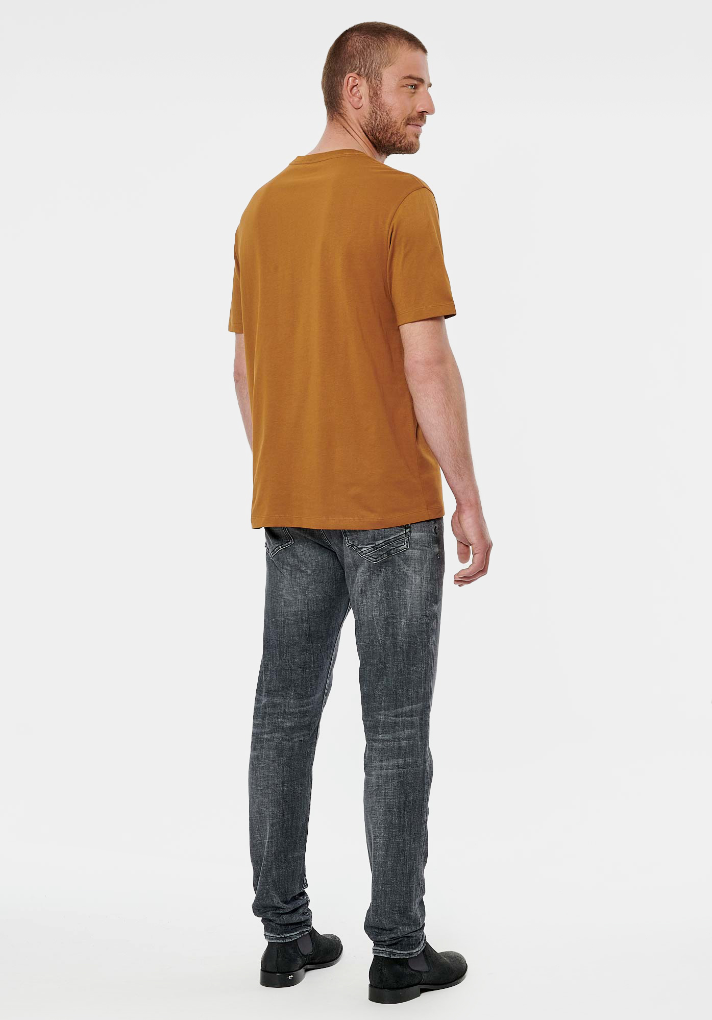 BRYZO  T-shirt marron homme 100% coton