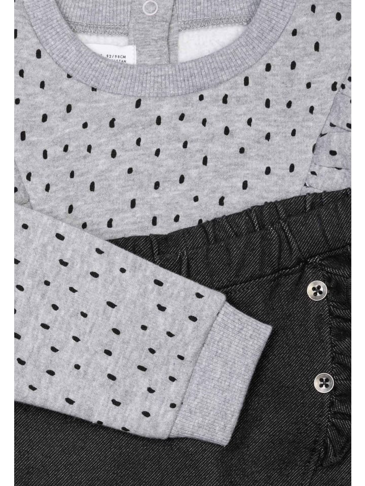Minoti 2tlg. Outfit: Sweatshirt Pops 3 in grau günstig kaufen