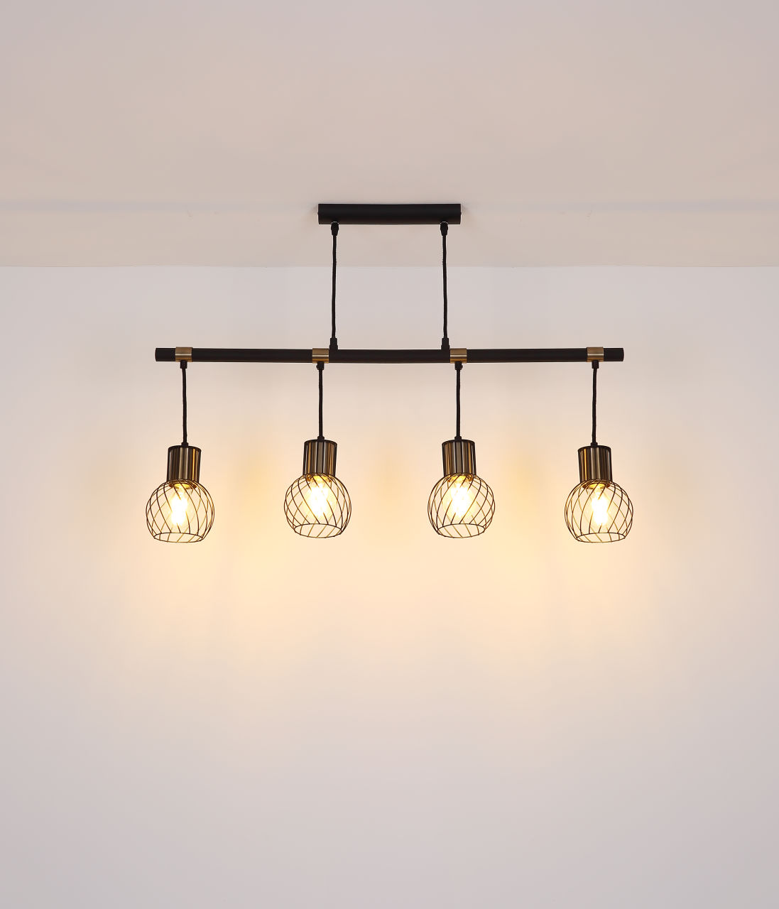 Globo Lighting - ARGUSTO - Hängeleuchte Metall schwarz matt, 4x E27