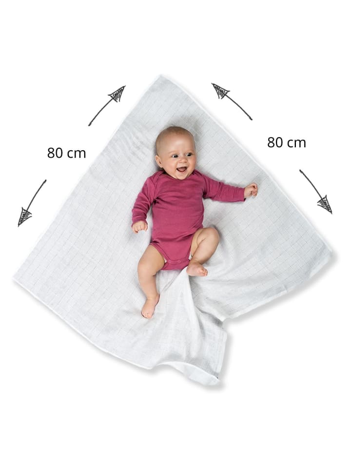 Makian Mullwindeln / Mulltücher / Spucktücher - 10er Pack in weiss günstig kaufen onesize
