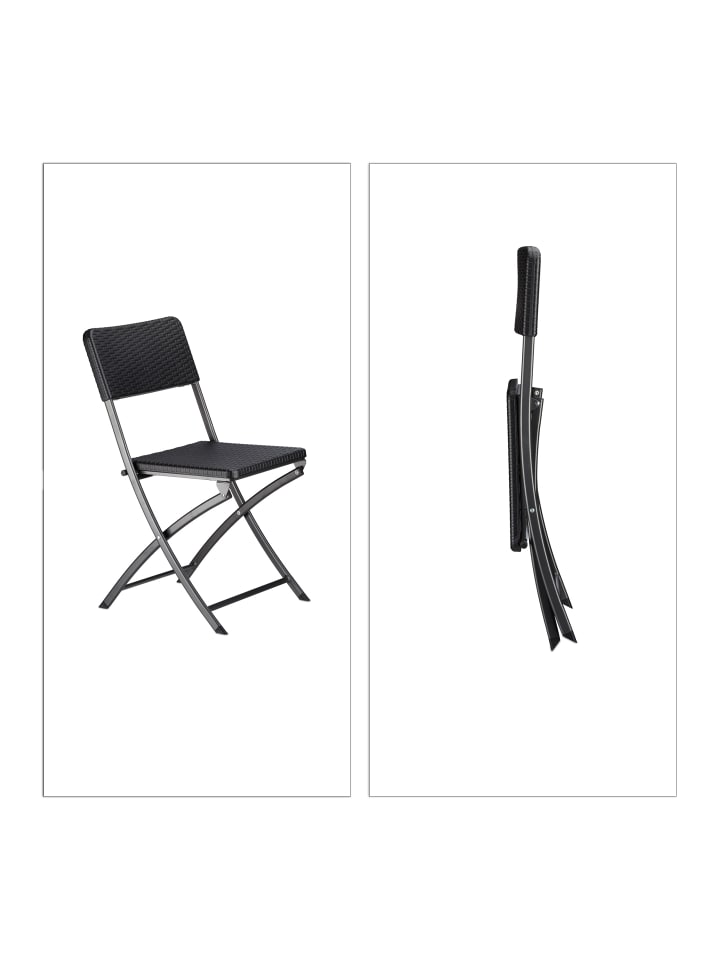 relaxdays 3 tlg. Gartenmöbel Set in Schwarz günstig kaufen onesize