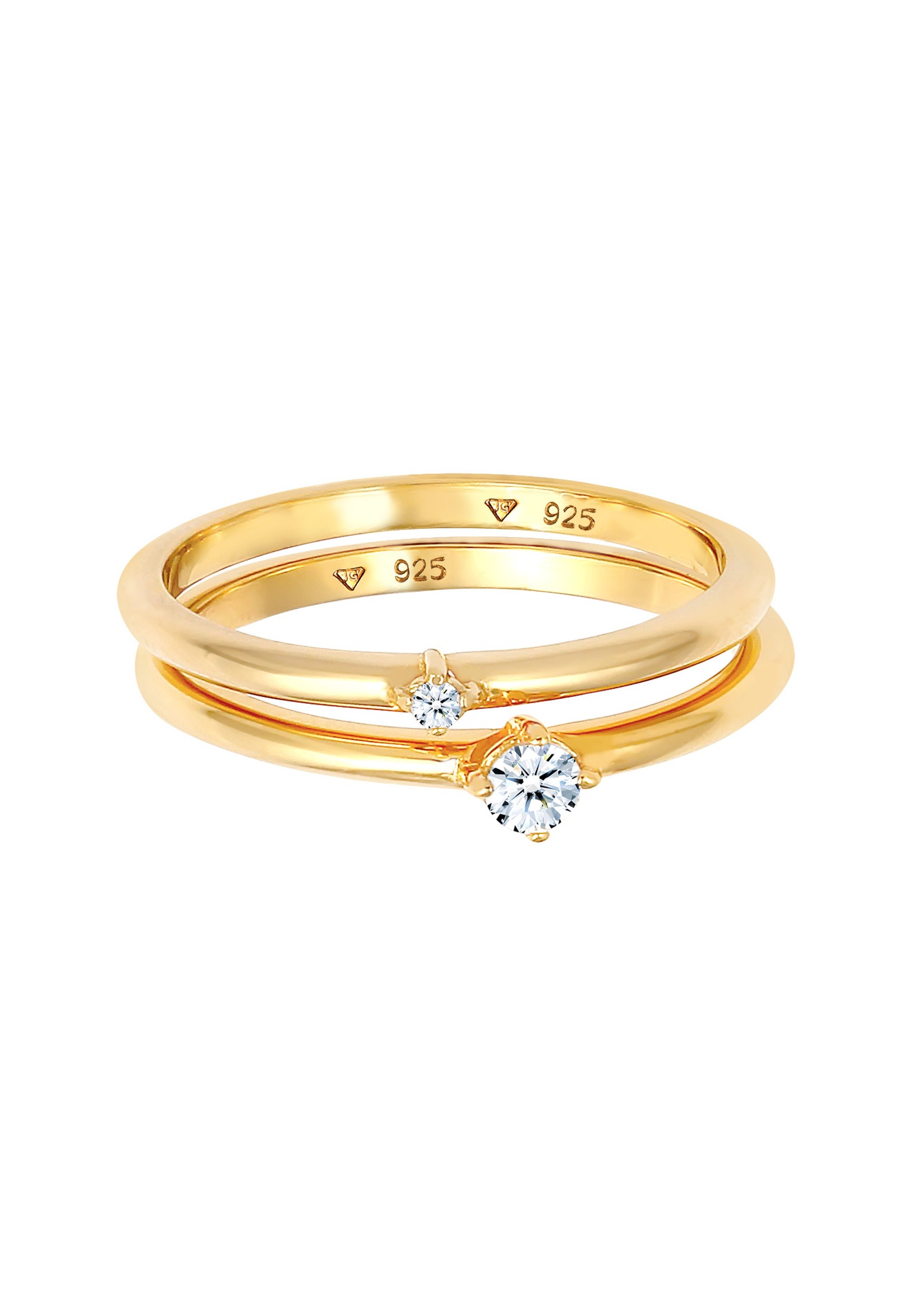 Klasyczny, elegancki damski pierścionek typu solitaire z diamentami (0,13 ct.) w srebrze próby 925